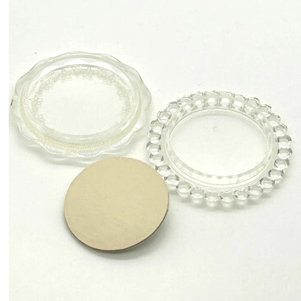 Vintage Clear Lucite MCM Baby Ring Presentation Box